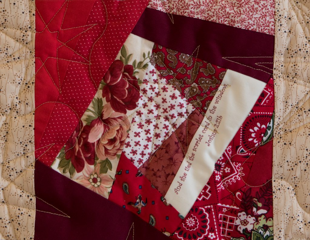 Bible verses on the quilt