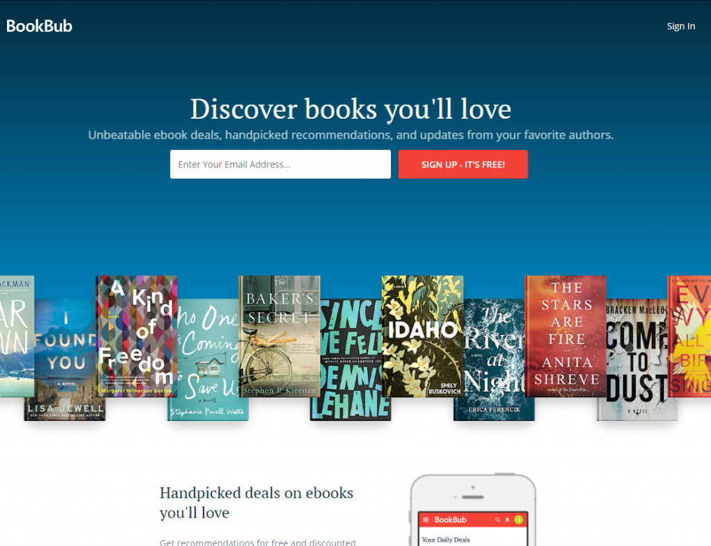 Bookbub key discoverability